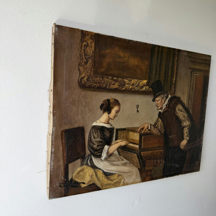 Classic Figurative Oil Painting "Young Pianist" Expressive Artwork Holland Art Shop