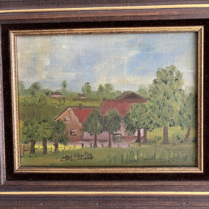 Classic Farm Oil Painting "Framed Painting" Rustic Small Art Holland Art Shop