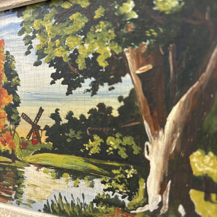 Detailed Landscape Oil Painting "Old Tree" Classic Small Artwork Holland Art Shop