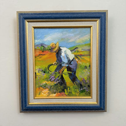 Vintage Figurative Oil Painting "Sunflower Petal" Original Small Artwork Holland Art Shop