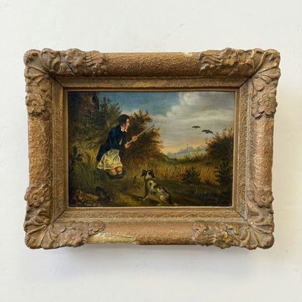 Authentic Animals Oil Painting "Peeling Backboard" Detailed Small Art Holland Art Shop