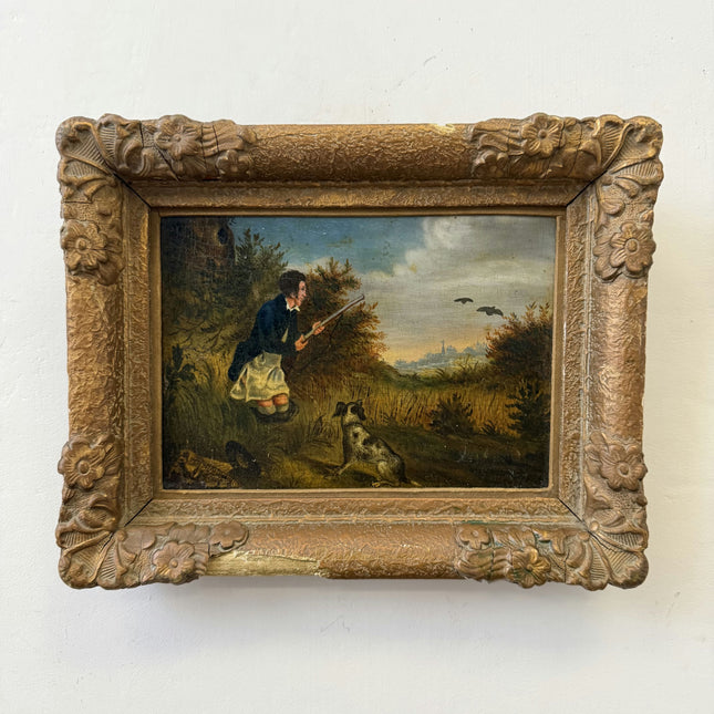 Authentic Animals Oil Painting "Peeling Backboard" Detailed Small Art Holland Art Shop