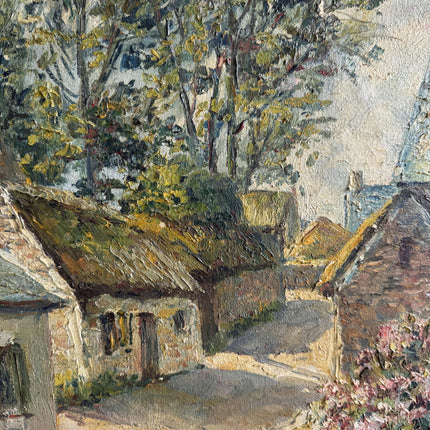 Rustic Cityscape Oil Painting "Village Houses" Authentic Artwork Holland Art Shop