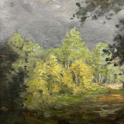 Traditional Landscape Oil Painting "Gilded Frame" Original Small Artwork Holland Art Shop