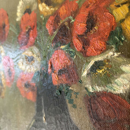 Classic Floral Still Life Oil Painting "Red Poppies" Detailed Art Holland Art Shop