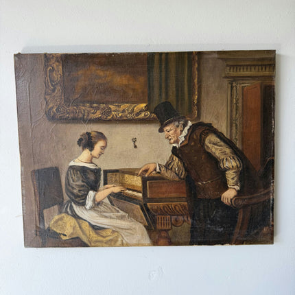 Classic Figurative Oil Painting "Young Pianist" Expressive Artwork Holland Art Shop