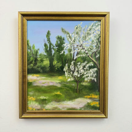 Detailed Landscape Oil Painting "Golden Frame" Refined Art Holland Art Shop