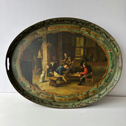 19th Century Antique Figurative Oil Painting "Wooden Tray" Art Holland Art Shop