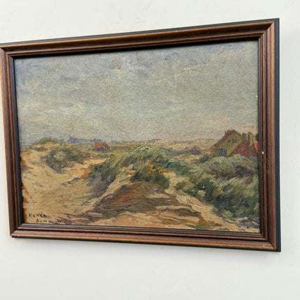 Traditional Landscape Oil Painting "Wooden Frame" Timeless Small Art Holland Art Shop