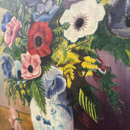 Original Floral Still Life Oil Painting "Flower Vase" Traditional Artwork Holland Art Shop