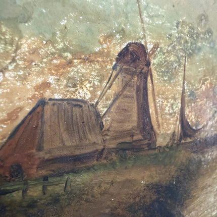 Rustic Landscape Oil Painting "Wooden Frame" Classic Small Artwork Holland Art Shop