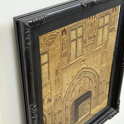 1931 Cityscape Oil Painting "Ornate Doorway" Art Holland Art Shop