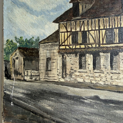 Classic Cityscape Oil Painting "Half-Timbered House" Traditional Artwork Holland Art Shop