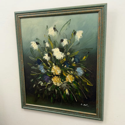 Original Floral Still Life Oil Painting "Floral Bouquet" Rustic Artwork Holland Art Shop