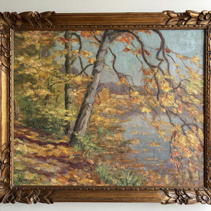 Refined Landscape Oil Painting "Autumn Tree" Detailed Artwork Holland Art Shop