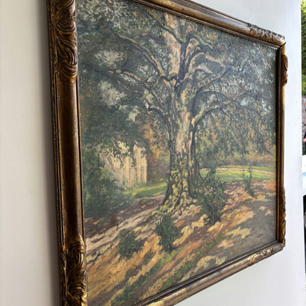 Timeless Landscape Oil Painting "Old Oak" Vintage Large Artwork Holland Art Shop