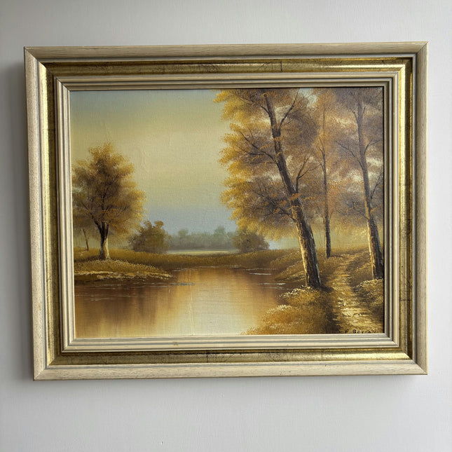 Expressive Landscape Oil Painting "Autumn Trees" Refined Artwork Holland Art Shop