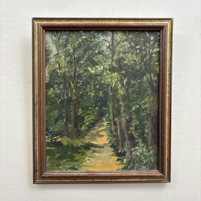 Rustic Landscape Oil Painting "Forest Path" Elegant Small Artwork Holland Art Shop
