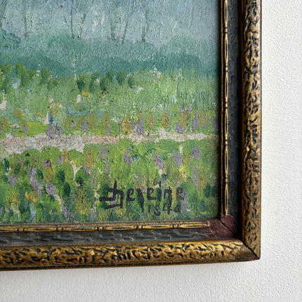 1940 Landscape Oil Painting "Old Windmill" Small Artwork Holland Art Shop
