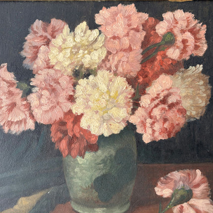 Vintage Floral Still Life Oil Painting "Vase Flowers" Authentic Small Art Holland Art Shop