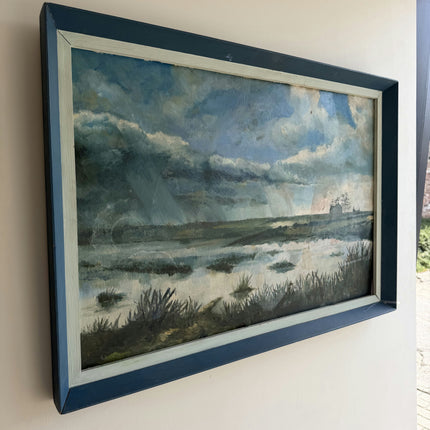 Original Scenery Oil Painting "Framed Seascape" Detailed Large Art Holland Art Shop