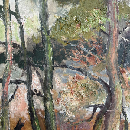 Expressive Landscape Oil Painting "Gnarled Trees" Rustic Art Holland Art Shop