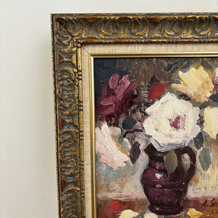 Expressive Still Life Oil Painting "Vase Flowers" Classic Small Art Holland Art Shop