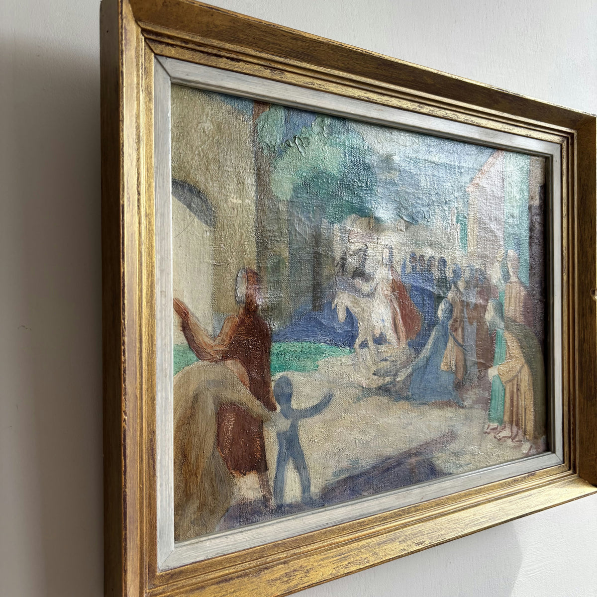 Rustic Religious  Oil Painting 