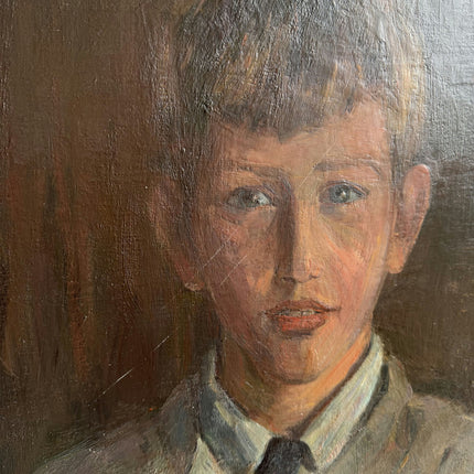 Vintage Portrait Oil Painting "Young Boy" Handcrafted Large Art Holland Art Shop