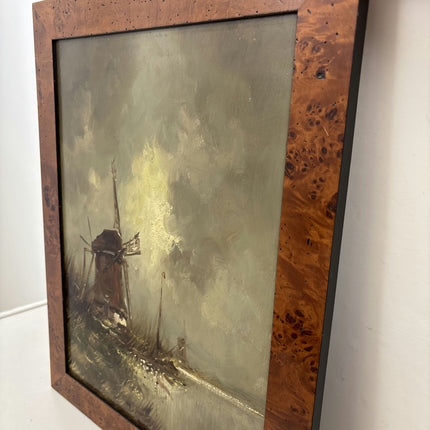 Authentic Landscape Oil Painting "Windmill Tower" Refined Artwork Holland Art Shop