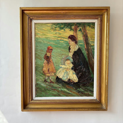 Traditional Portrait Oil Painting "Woman Reading" Authentic Artwork Holland Art Shop