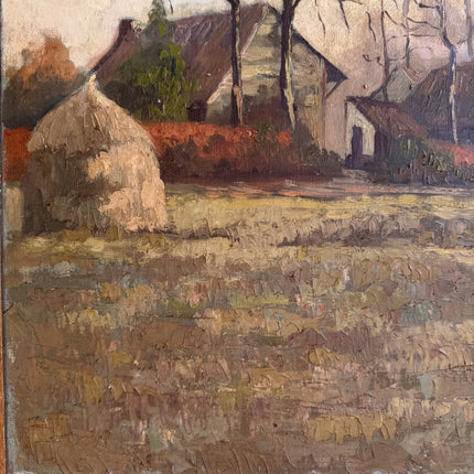 Detailed Farm Oil Painting "Thatched Cottage" Traditional Artwork Holland Art Shop