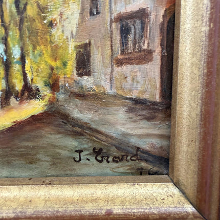 Vintage Landscape Oil Painting "Row Of Trees" Original Small Artwork Holland Art Shop