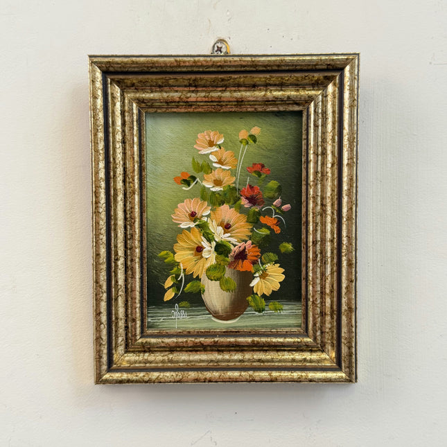 Classic Floral Still Life Oil Painting "Daisy Bouquet" Authentic Small Artwork Holland Art Shop