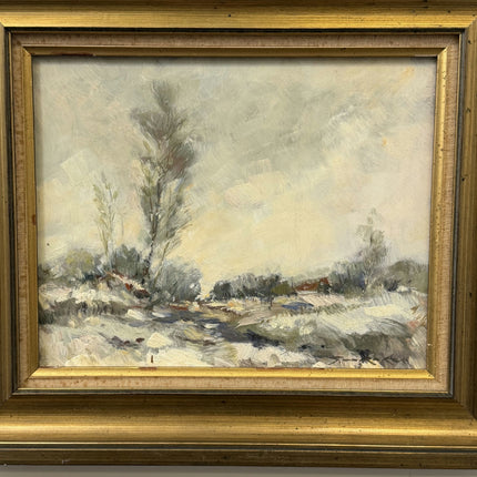 Handcrafted Winter Landscape Oil Painting "Canvas Backside" Timeless Art Holland Art Shop