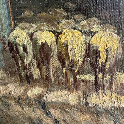 Elegant Animals Oil Painting "Wooden Frame" Vintage Artwork Holland Art Shop