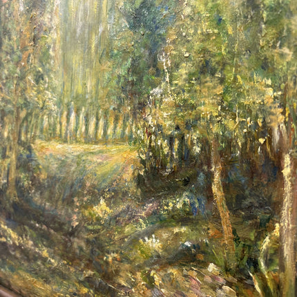 Rustic Landscape Oil Painting "Sunlit Pathway" Traditional Artwork Holland Art Shop