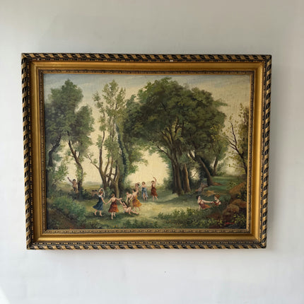 Original Figurative Oil Painting "Dancing Women" Handcrafted Large Artwork Holland Art Shop