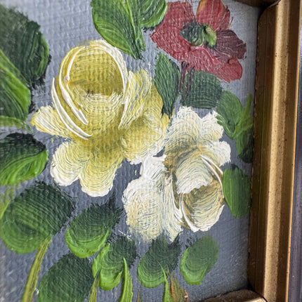 Authentic Floral Still Life Oil Painting "Framed Painting" Rustic Small Art Holland Art Shop