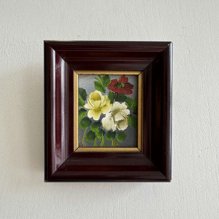 Authentic Floral Still Life Oil Painting "Framed Painting" Rustic Small Art Holland Art Shop