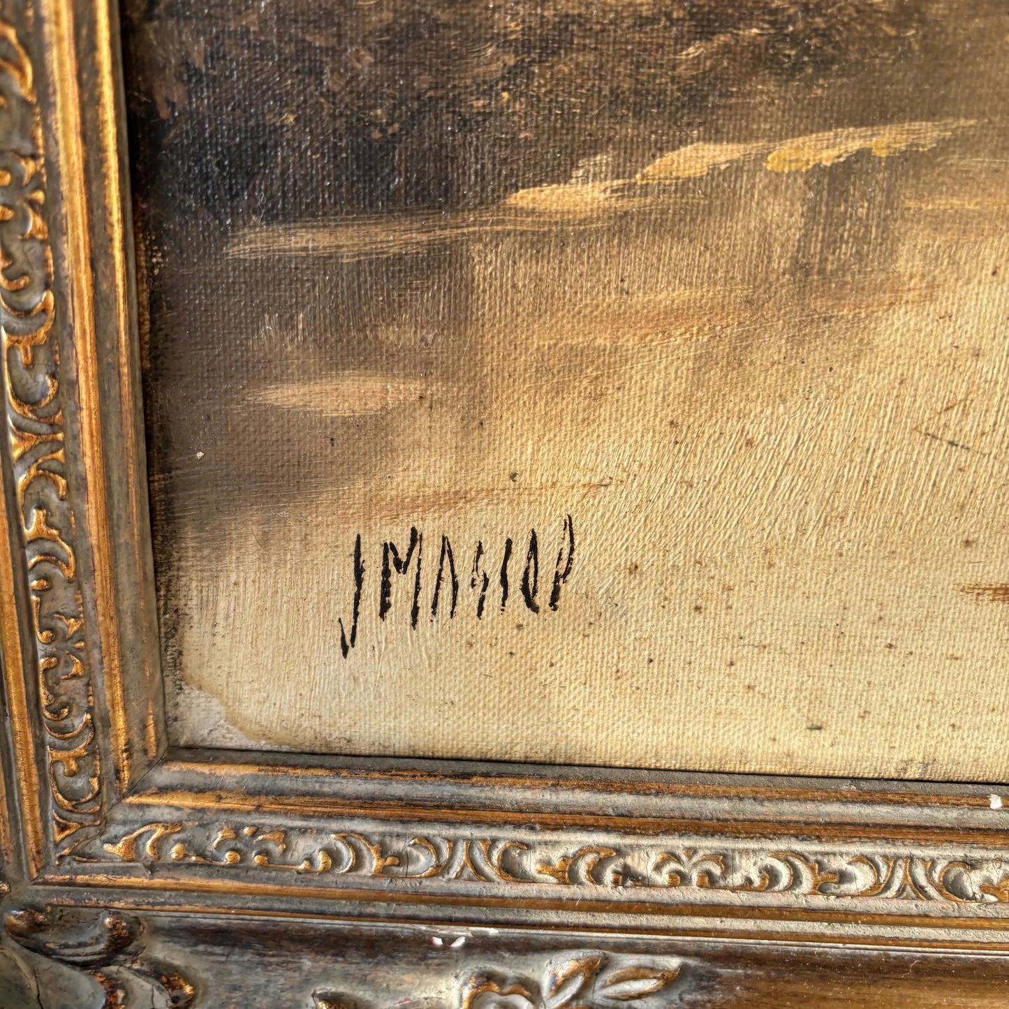 Figurative Landscape Oil Painting "Autumn Pathway" Refined Large Art