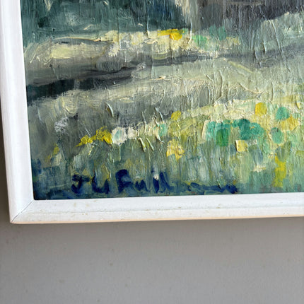 Expressive Landscape Oil Painting "Mountain House" Vintage French Art Holland Art Shop