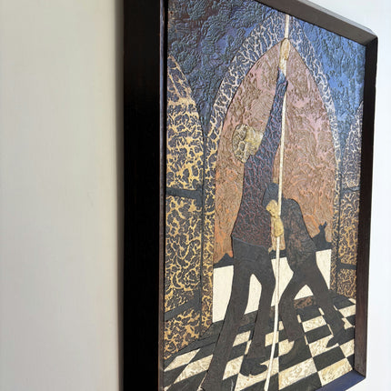 Detailed Figurative Oil Painting "Walking Figure" Expressive Large Art Holland Art Shop