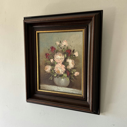 Elegant Floral Still Life Oil Painting "Rose Bouquet" Authentic Small Artwork Holland Art Shop