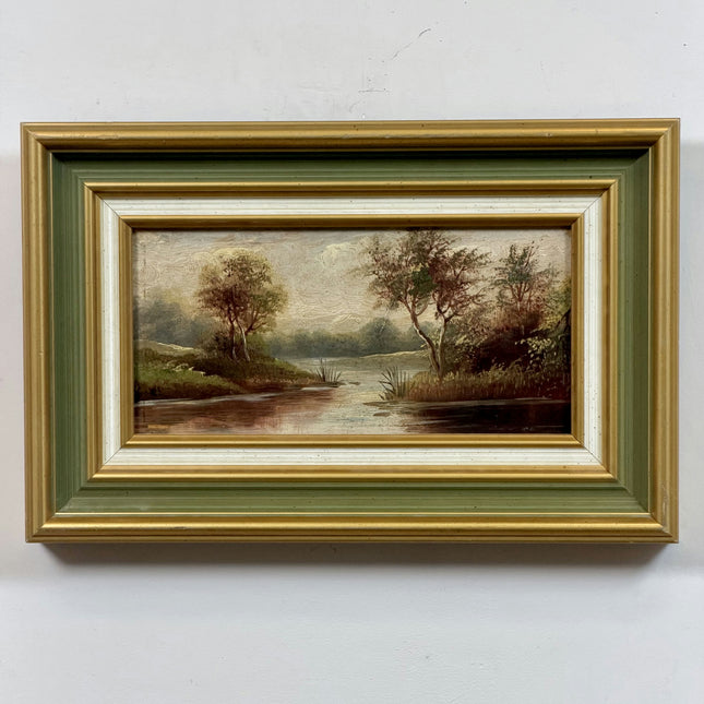 Elegant Landscape Oil Painting "Ornate Frame" Classic Small Artwork Holland Art Shop