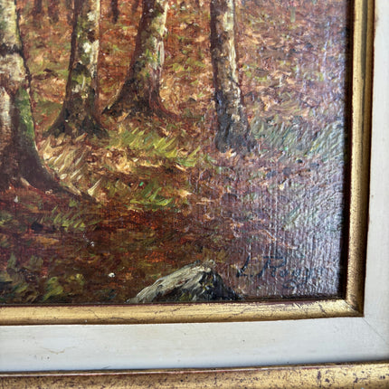 Refined Landscape Oil Painting "Birch Trunks" Detailed French  Art Holland Art Shop
