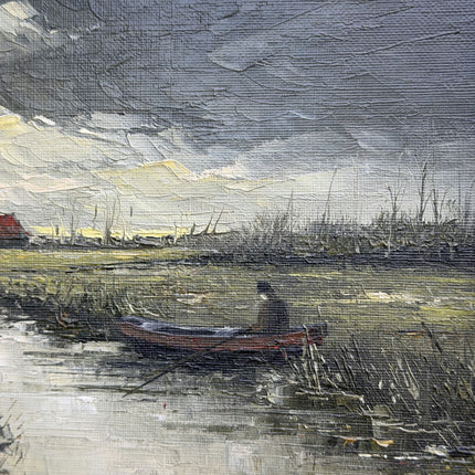 Classic Landscape Oil Painting "Windmill Tower" Expressive Artwork Holland Art Shop