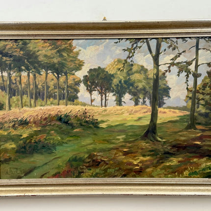 Authentic Landscape Oil Painting "Row Of Trees" Expressive Large Artwork Holland Art Shop