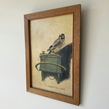 Elegant Animals Oil Painting "Goldfinch Bird" Refined Small Art Holland Art Shop