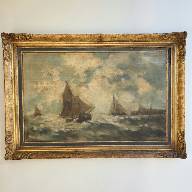 Timeless Seascape Oil Painting "Sailing Boat" Refined Large Art Holland Art Shop